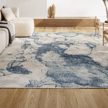 Marmo Abstract Marbled Modern Area Rug